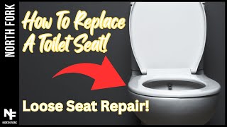 How To Fix amp Replace A Loose Or Broken Toilet Seat [upl. by Enelhtak]