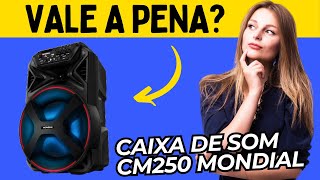 Caixa de Som Amplificada Bluetooth 250W CM250 Mondial  Vale a Pena Review Completo [upl. by Onirotciv105]