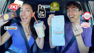 We Tried Every Pumpkin Treat  DRIVE THRU Challenge [upl. by Akinihs]