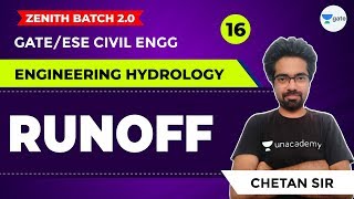 Runoff  Lec 16  Engineering Hydrology  GATEESE Civil Engineering Exam  Chetan Sir [upl. by Nosdrahcir]