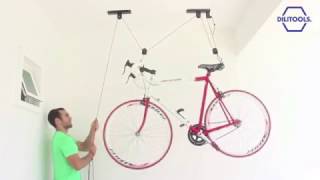 SOPORTE RACK PARA COLGAR BICICLETAS DEL TECHO [upl. by Aisinut]