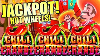 ★JACKPOT★ HOT WHEELS NEW BLAZING WHEELS  CHILI GRANDE Slot Machine AGS [upl. by Erhart]