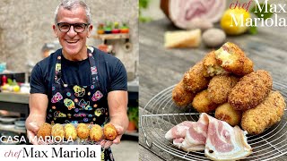 CROCCHETTE DI PATATE FRITTE Come farle buonissime  Ricetta di Chef Max Mariola [upl. by Menashem254]