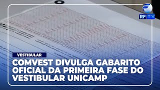 Boletim de Notícias  Comvest divulga gabarito oficial da primeira fase do vestibular Unicamp 2025 [upl. by Aienahs]