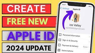 How To Create New Apple ID in 2024  How To create Apple ID on iphone 2024 [upl. by Ignatia]