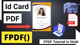 PHP FPDF Id card  ID Card Using FPDF  How To Make Id Card Using FPDF  FPDF Tutorial in Hindi [upl. by Staci]