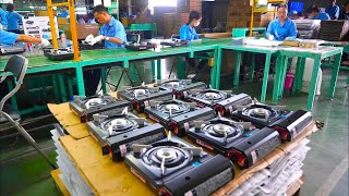 UNBELIEVABLE LARGESCALE Mass Production in VIETNAM Process of producing MINI GAS STOVE [upl. by Oilegor]