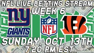 New York Giants vs Cincinnati Bengals LIVE Bet Stream  NFL Football Week 6 [upl. by Beryl958]