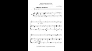 Bethlehem Beguine O Little Town of Bethlehem Fantasy Violin and Piano [upl. by Godderd]