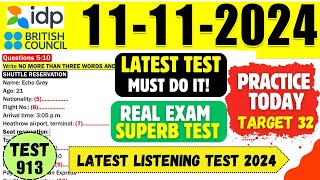 IELTS Listening Practice Test 2024 with Answers  11112024  Test No  913 [upl. by Lednam]