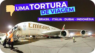 A Pior Viagem Que Já Fiz Dois Dias Voando do Brasil à Indonésia 3 Linhas Aéreas e 6 Aeroportos [upl. by Daisie]