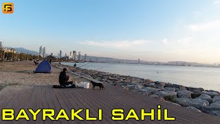 Bayraklı Sahil Walking Tour at Sunset  İzmir Turkey 2020 [upl. by Enorahs744]