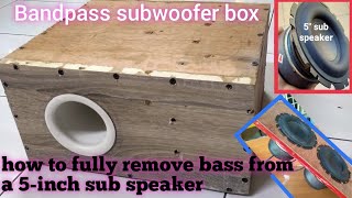 make bandpass subwoofer box for 2x 5quotsub speakersubwoofer bass testbazooka boxviral sub box [upl. by Gilda1]