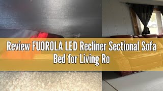 Review FUOROLA LED Recliner Sectional Sofa Bed for Living Room Dormitory Hotel Guest Room Play R [upl. by Bencion]