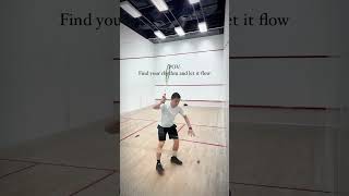 Find your squash rhythm and let it flow squash squashcoaching squashlife 壁球 壁球教練 [upl. by Inaflahk]