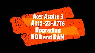 ACER A31523A7T6 disassembly RAM and HDD upgrade [upl. by Yntirb916]