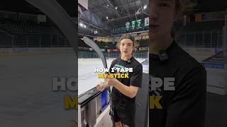 He tapes his stick after every period 😳 hockey [upl. by Nolyk]