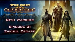 SWTOR Knights of the Fallen Empire SITH WARRIOR  Episode 3 Zakuul Escape [upl. by Negaet]