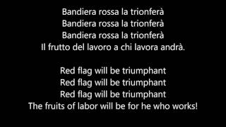 Bandiera Rossa with lyrics and translation [upl. by Guevara]