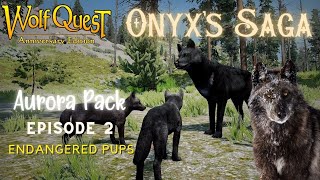 Onyxs Saga  Ep2 Endangered Pups  WolfQuest AE  Aurora Pack [upl. by Mobley]