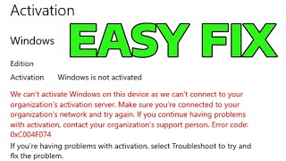 How To Fix We Can’t Activate Windows on This Device as We Cant Connect to Your Organizations Server [upl. by Mallorie]