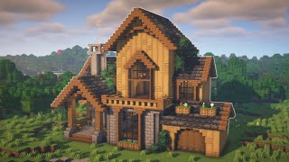 Minecraft Log Cabin Tutorial [upl. by Ras532]