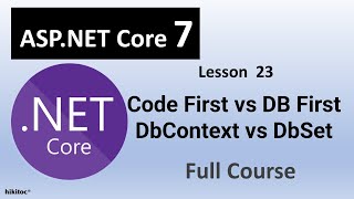 ASPNET Core 7 Project  Entity FW installation  Code First vs DB First  DbContext vs DbSet [upl. by Aohk]