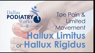 Hallux LimitusHallux Rigidus [upl. by Dami]