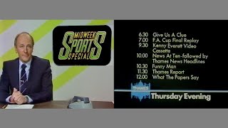 ITV Thames 1351981  End of Midweek Sports Special  adverts and continuity into Barney Miller [upl. by Ennasus]