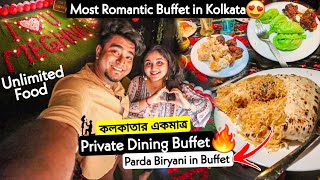 I Proposed Her 🤭❤️ Best Private Buffet In Kolkata  Parda Biryani Gondhoraj Momos  Haazir Buffet [upl. by Acinonrev]