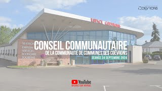 Conseil communautaire du 24 septembre 2024 [upl. by Nyliahs]