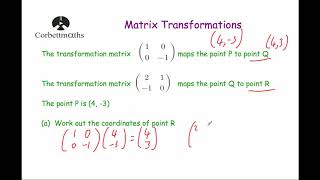 Matrix Transformations  Corbettmaths [upl. by Vine]