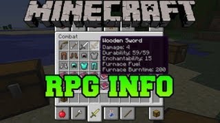 Minecraft Mod Showcase  RPG Information Item Information Mod [upl. by Uht791]