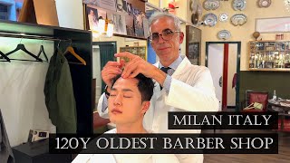 ASMR 120년된 이탈리아 정통 바버샵 체험 해보기  Cutting hair at 120 years old authentic Italian barber shop [upl. by Cheyney207]