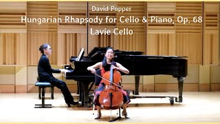 Hungarian Rhapsody for Cello and Piano Op 68 by David Popper  Live Performance  Lavie Cello 12 [upl. by Dasi]