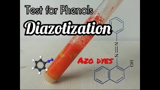 Test for Phenols  Azo dyes Diazotization [upl. by Eidarb730]