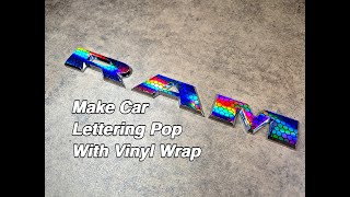 How To Vinyl Wrap Car Letter Emblem Faces [upl. by Ecyak]