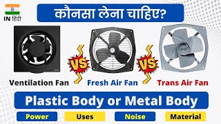 Types of Exhaust Fan in India 2024  Ventilation Fan Fresh Air Fan Trans Air Fan  The Urban Home [upl. by Lengel635]