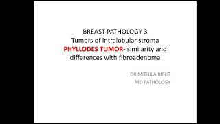 BREAST PATHOLOGY FOR UNDERGRADUATESPART 3 PHYLLODES TUMOR [upl. by Refotsirhc374]