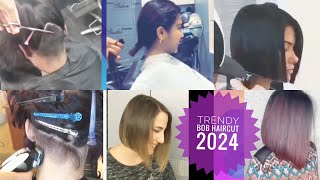 bob haircut tutorial  Trendy bob haircut  short bob cut  long to short bob haircut bobcut [upl. by Auroora]