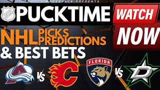 NHL Predictions Picks amp Odds  Panthers vs Stars  Avalanche vs Flames  PuckTime Mar 12 [upl. by Gregorio457]