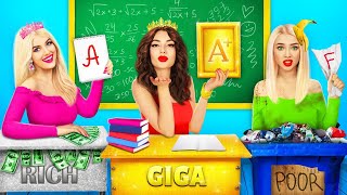 Rich vs Broke vs Giga Rich Student  Expensive vs Cheap School Situations by RATATA BOOM [upl. by Aihsined]