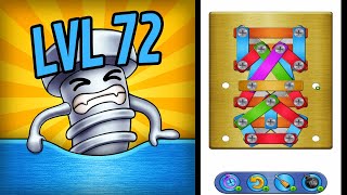 🏅 SCREW PUZZLE  SCREW MASTER 🤪 Level 72 🧩 Gameplay Walkthrough [upl. by Eonak]