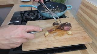 jak usmażyć stek na patelni food  how to fry a steak in a pan [upl. by Gilford]