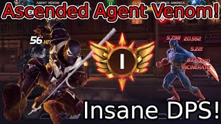 Rank 5 Ascended amp Fully Synergized Agent Venom Gameplay Max Boosted Damage Output  MCOC [upl. by Aihcats]