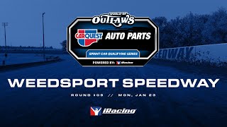 iRacing World of Outlaws CARQUEST Auto Parts Sprint Car Series  Round 9 at Weedsport Speedway [upl. by How]