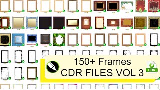 150 Frames CDR Files Free For Download VOL 3 [upl. by Cerelia]