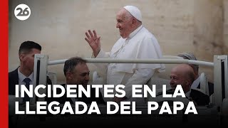 Incidentes en la llegada del Papa Francisco a Luxemburgo [upl. by Dracir]