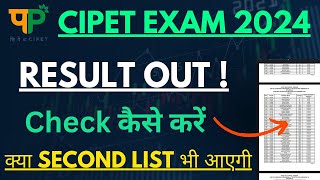 CIPET ADMISSION TEST 2024 Result Out  How to check Result  2nd List kab [upl. by Clay97]