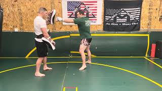 Punch into Opposite Kick Combos mma martialarts [upl. by Artur]